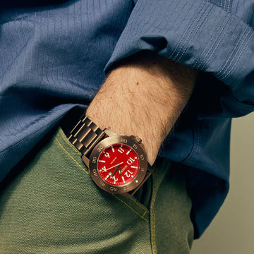 Nixon Smyth 44 Watch - Khaki/Red