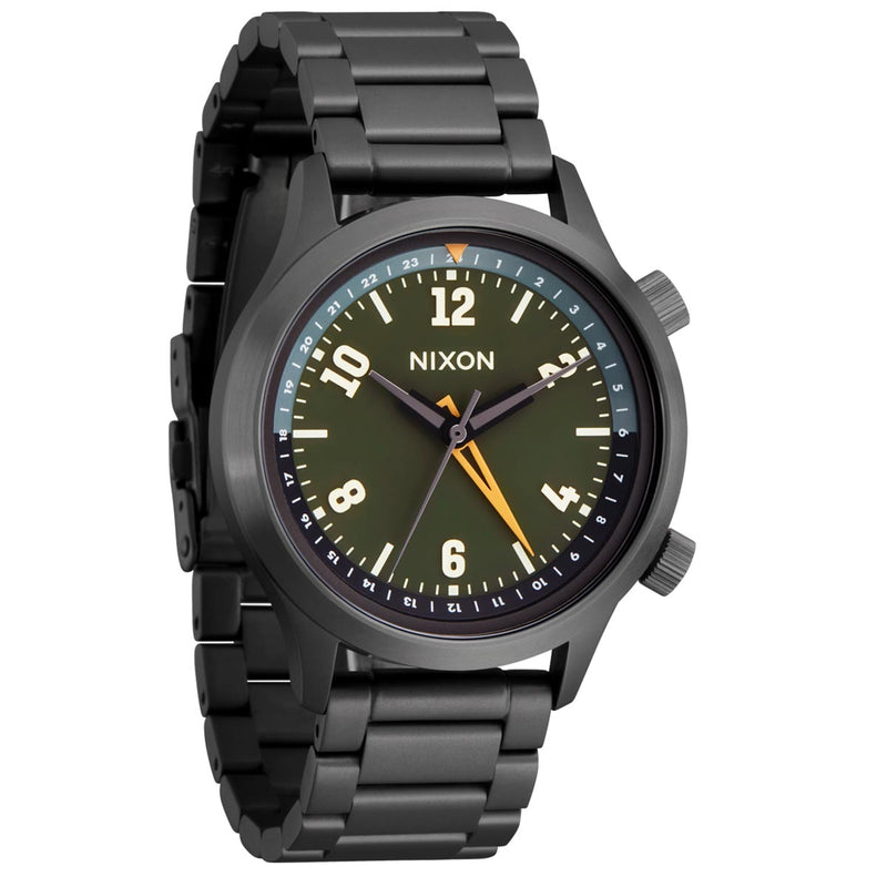 Nixon Drifter 40 Watch - Gunmetal/Kobu Green