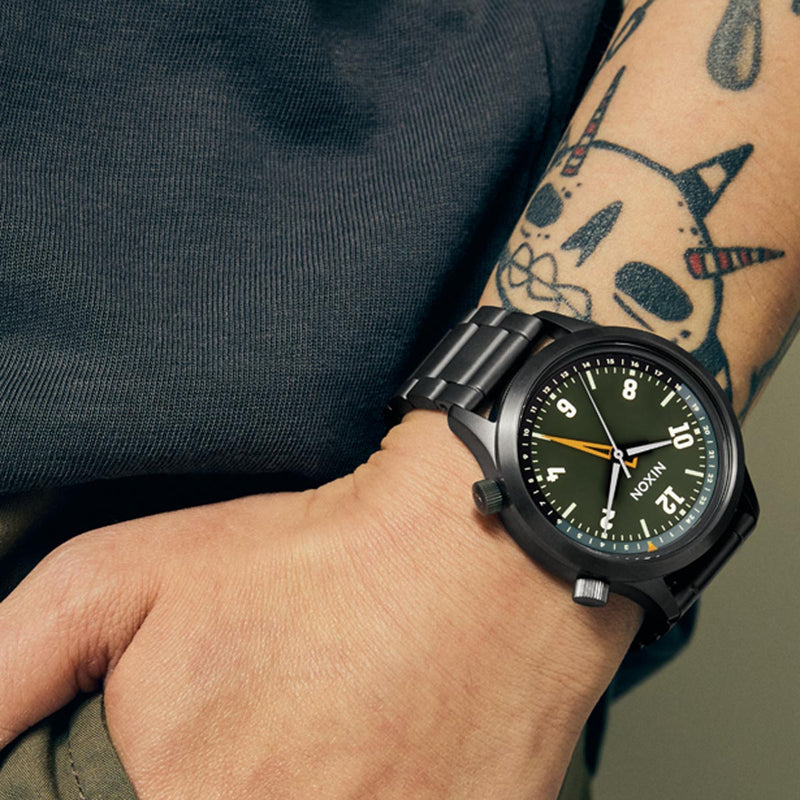 Nixon Drifter 40 Watch - Gunmetal/Kobu Green