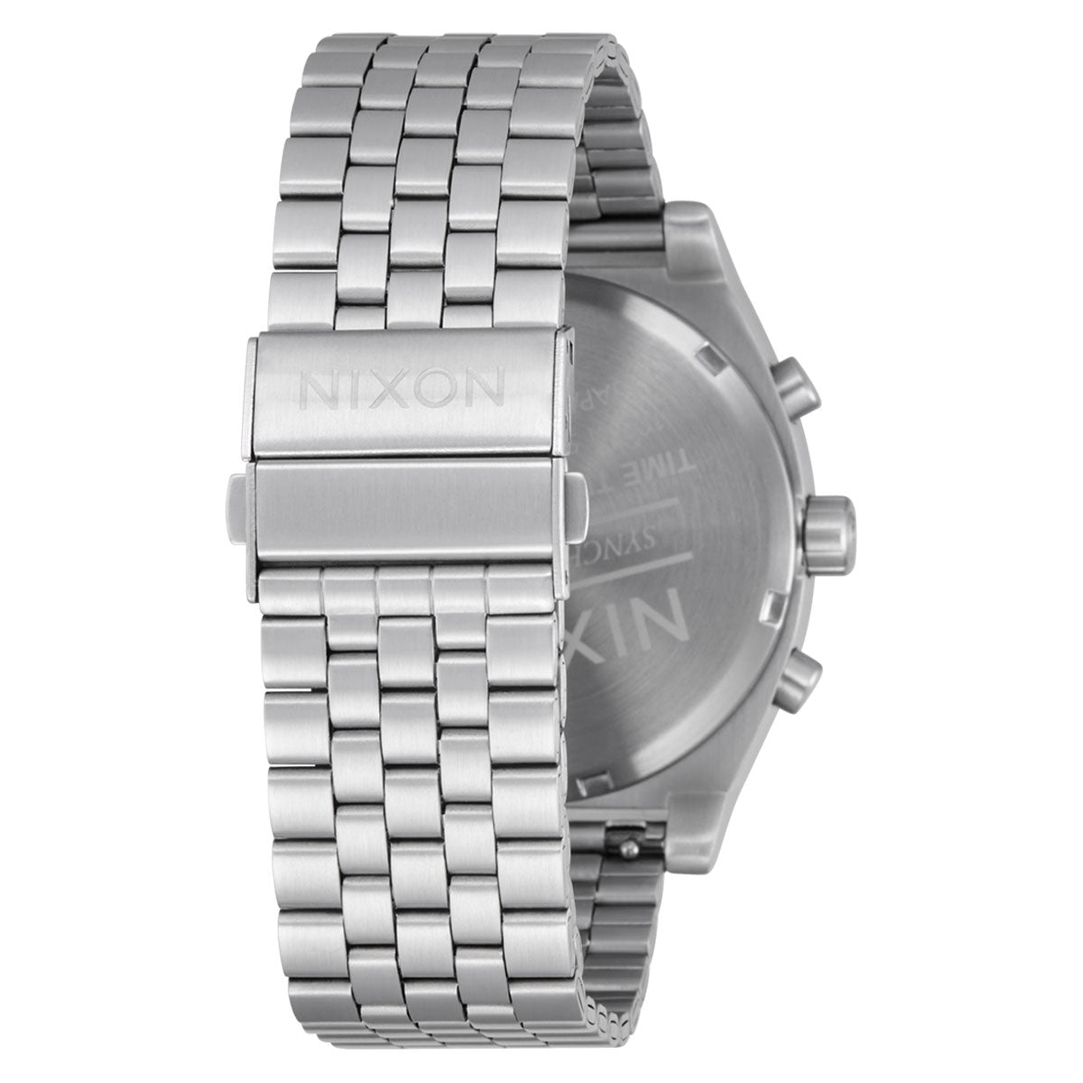 Nixon Time Teller Chrono Watch - Chrome/Black/Chrome Sunray image 4