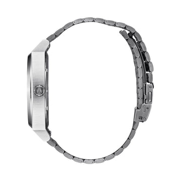 Nixon Time Teller Solar Watch - Silver/Salmon