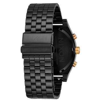 Nixon Time Teller Chrono Watch - Black/Black/Gold