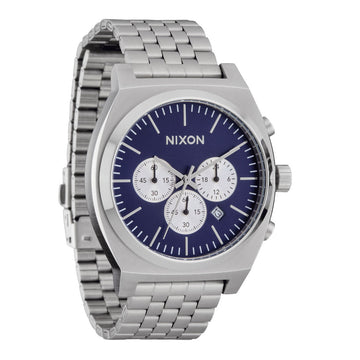 Nixon Time Teller Chrono Watch - Silver/Midnight