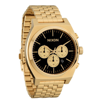 Nixon Time Teller Chrono Watch - Gold/Black/Gold