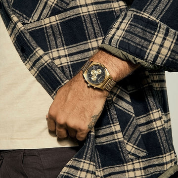 Nixon Time Teller Chrono Watch - Gold/Black/Gold