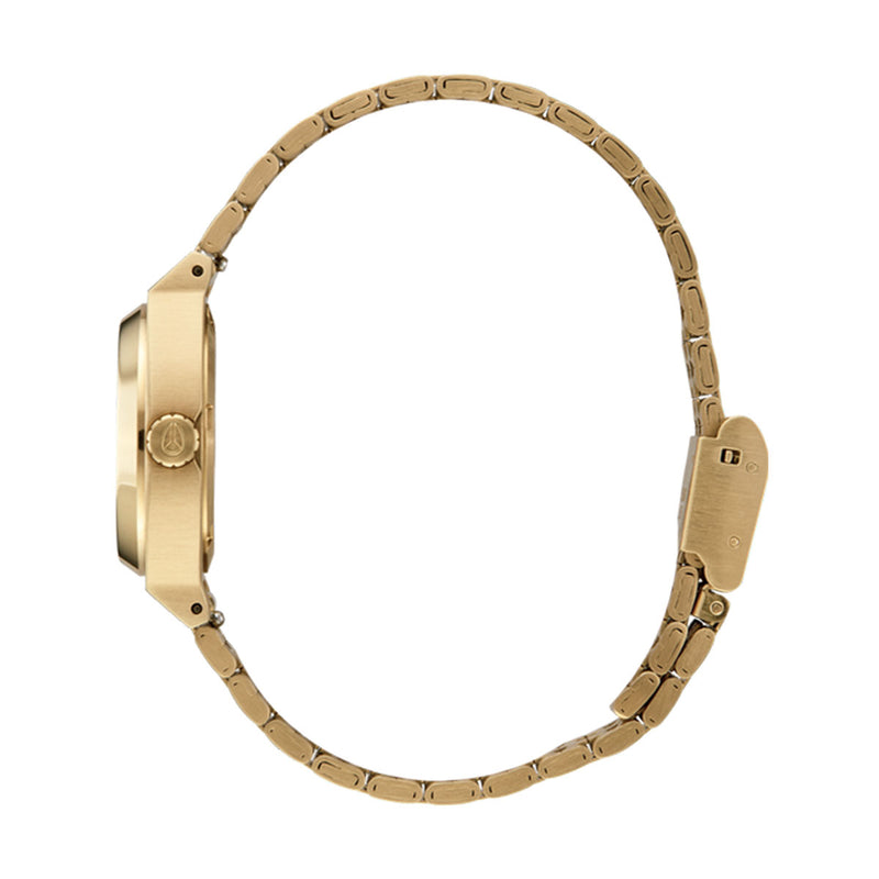 Nixon Small Time Teller Watch - Gold/Black/Gold