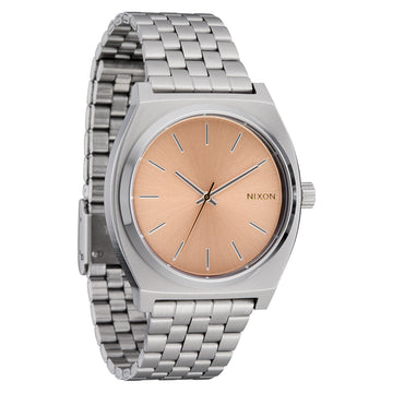 Nixon Time Teller Watch - Silver/Coral