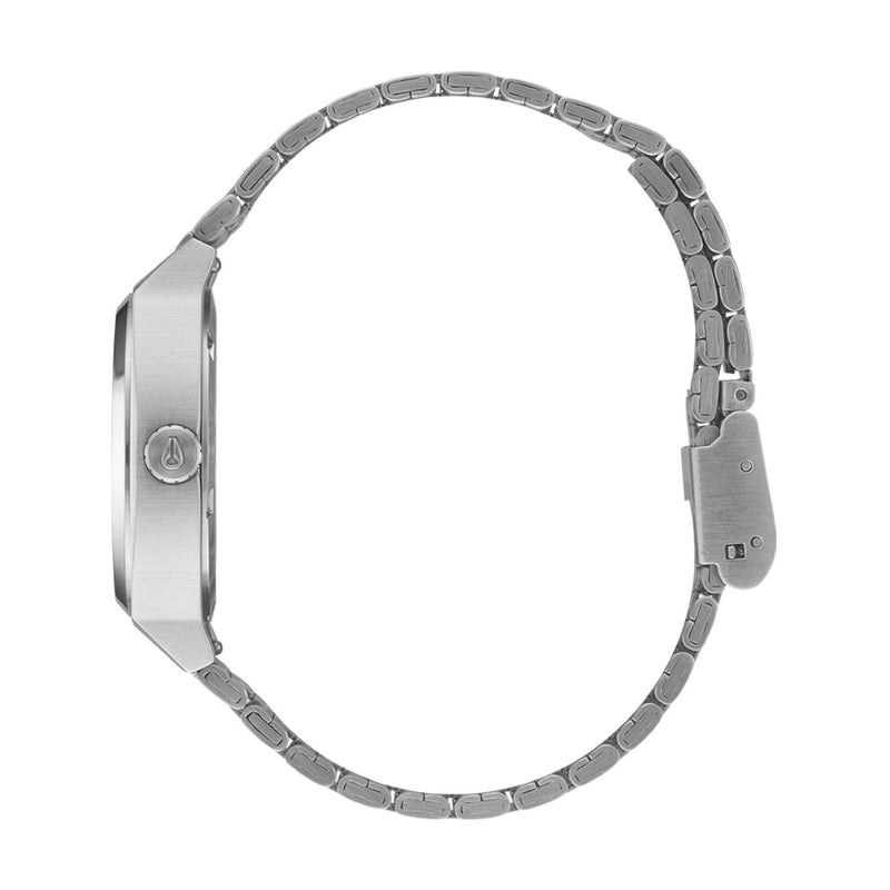 Nixon Time Teller Solar Watch - Silver/Snow
