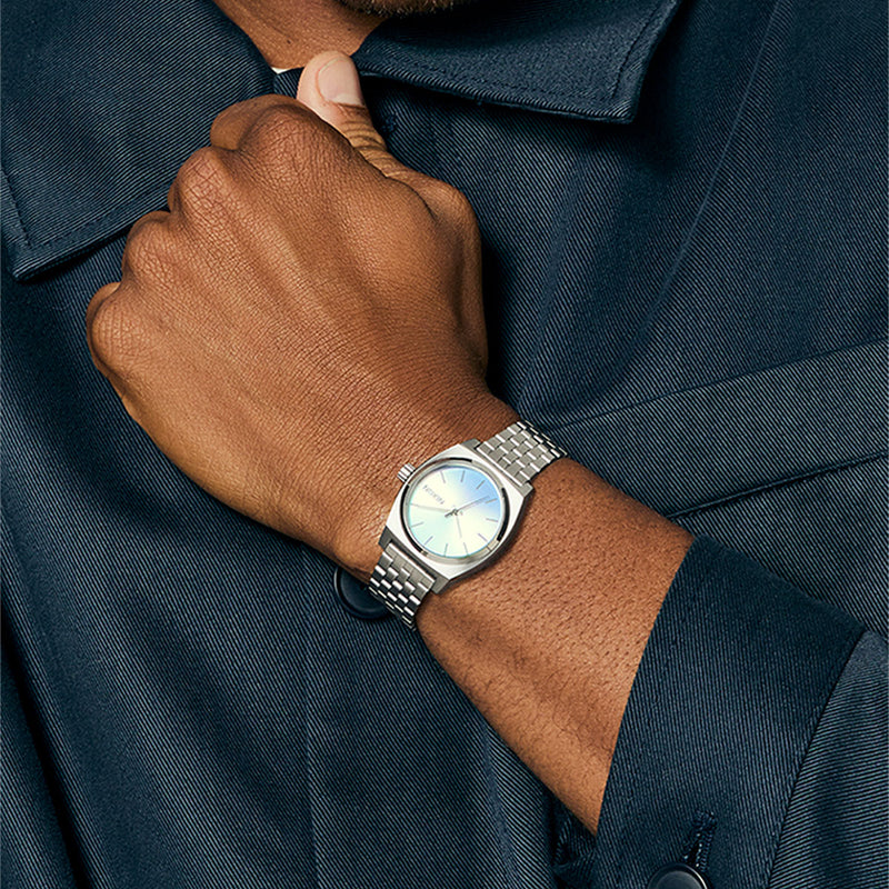 Nixon Medium Time Teller Watch - Silver/Dusk