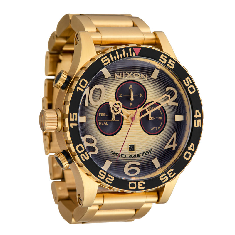 Nixon 51-30 Chrono Watch - 4th Dim Gold/Black