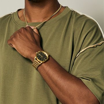 Nixon Sentry Wobble Watch - 4th Dim Gold/Black