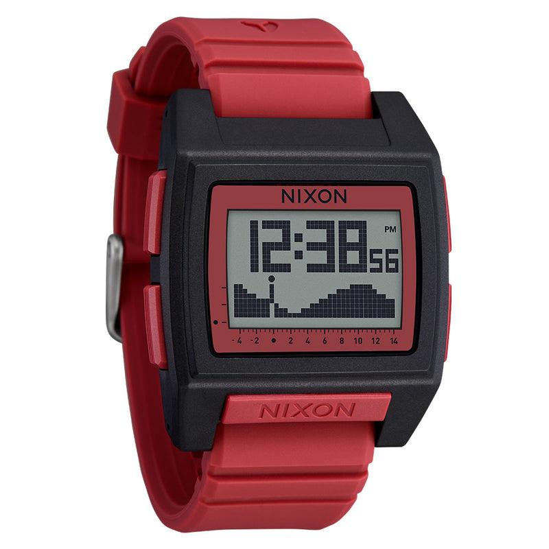 Nixon Base Tide Pro Watch - Black/Hot Sauce