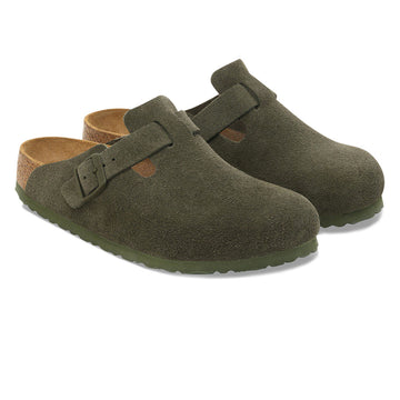 Birkenstock Boston Sandals - Thyme Suede