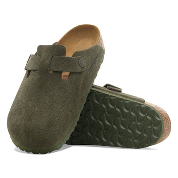 Birkenstock Boston Sandals - Thyme Suede