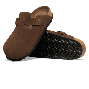 Birkenstock Womens Boston Soft Footbed Sandals - Carafe Suede