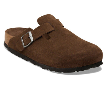 Birkenstock Womens Boston Soft Footbed Sandals - Carafe Suede