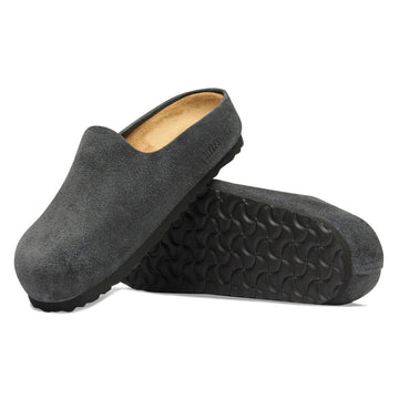 Birkenstock Womens Amsterdam Wrapped Narrow Sandals - Charcoal Suede