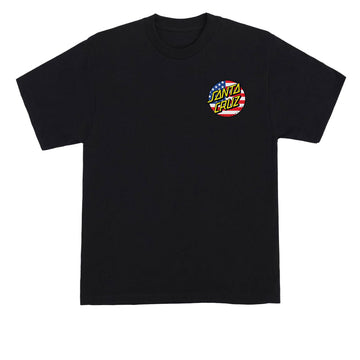 Santa Cruz July 4th Dot V2 T-Shirt - Black