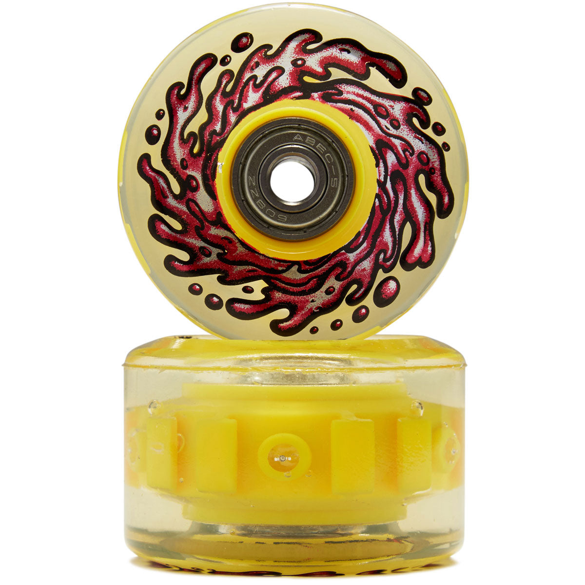 Slime Balls Light Ups OG Slime 78a Skateboard Wheels - Red/Yellow - 60mm image 2