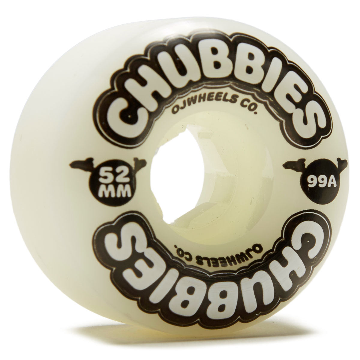 OJ Chubbies 99a Skateboard Wheels - White - 52mm image 1
