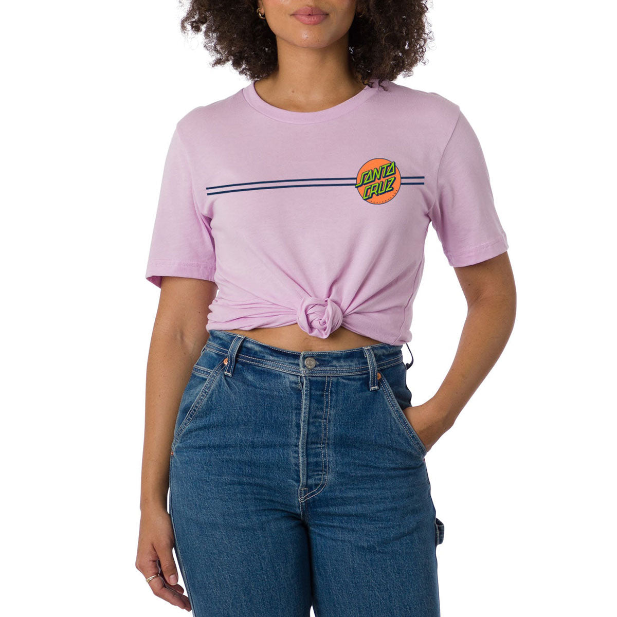 Santa Cruz Womens Other Dot Boyfriend T-Shirt - Lilac image 1
