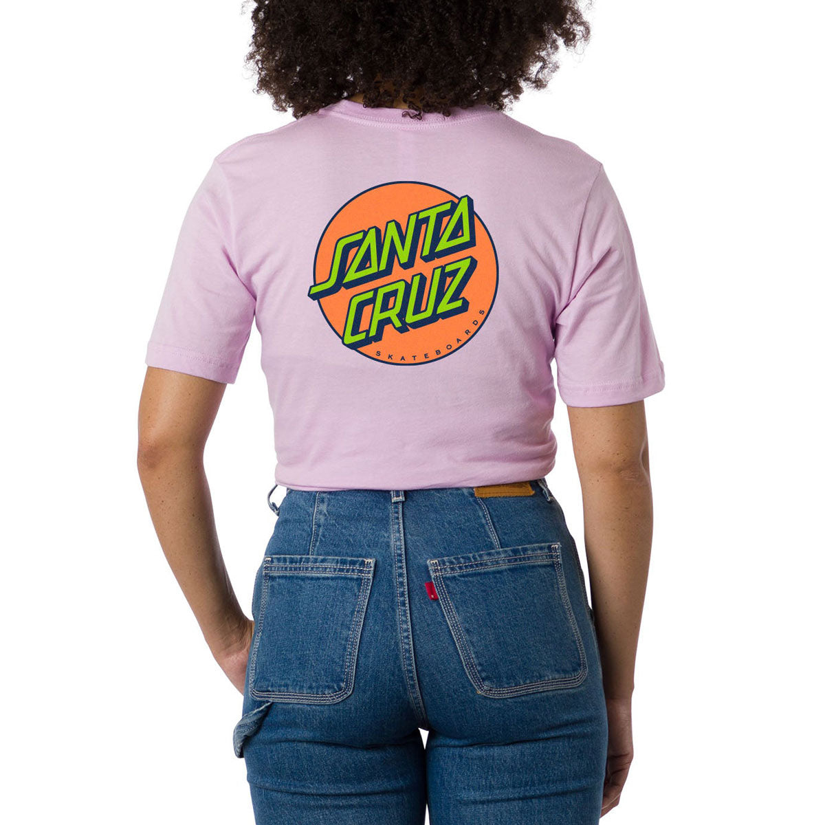 Santa Cruz Womens Other Dot Boyfriend T-Shirt - Lilac image 2