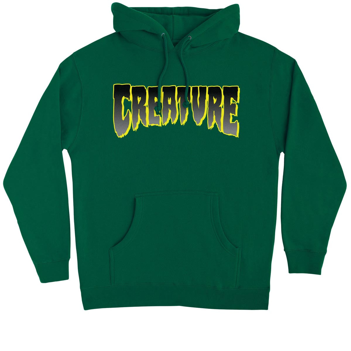 Creature Logo Hoodie - Dark Green/Yellow image 1
