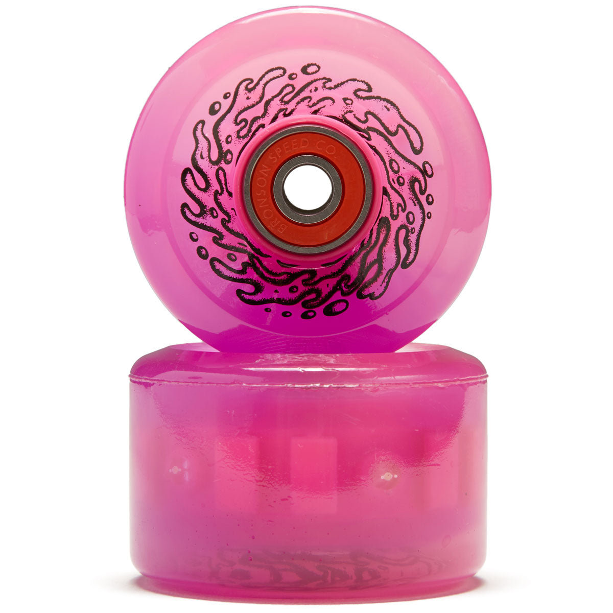 Slime Balls Light Ups OG Slime 78a Skateboard Wheels - Pink/Purple - 60mm image 2