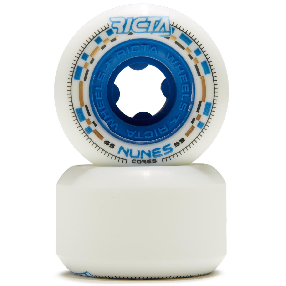Ricta Nunes Cores Wide 99a Skateboard Wheels - White - 55mm image 2