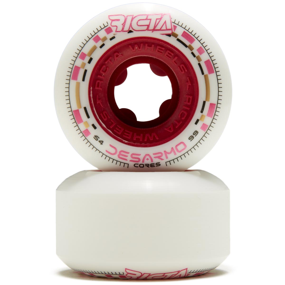 Ricta Desarmo Cores Round 99a Skateboard Wheels - White - 54mm image 2