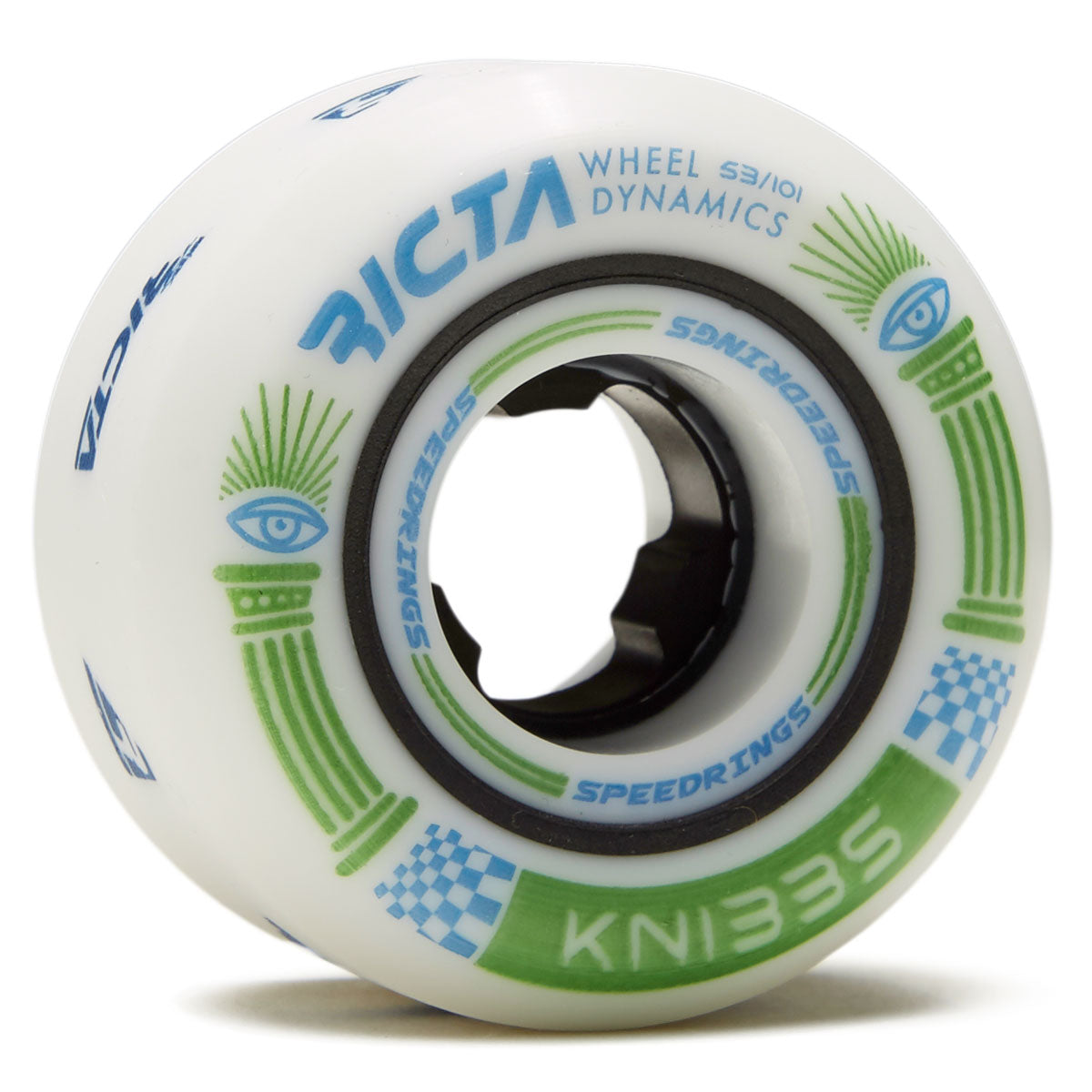 Ricta Knibbs Speedrings Wide 101a Skateboard Wheels - White - 53mm image 1