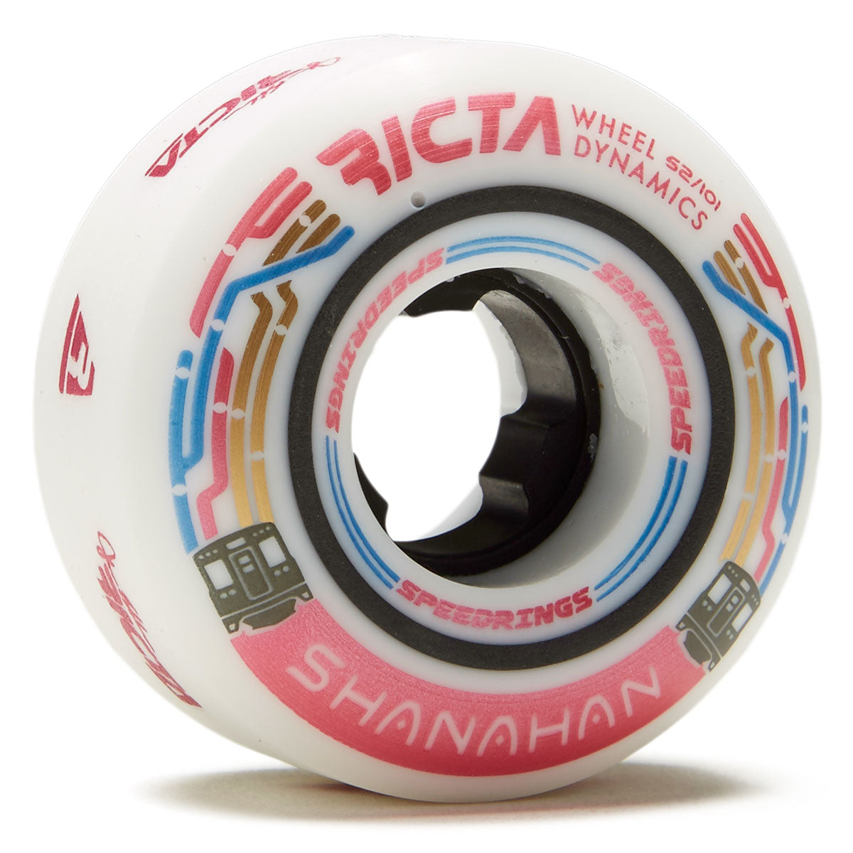 Ricta Shanahan Speedrings Slim 101a Skateboard Wheels - White - 52mm image 1