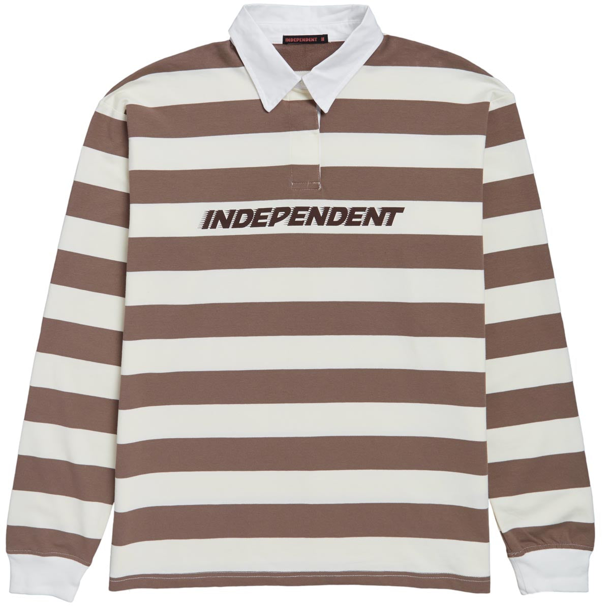 Independent OG Speed Long Sleeve Rugby Shirt - Natural Stripe image 1