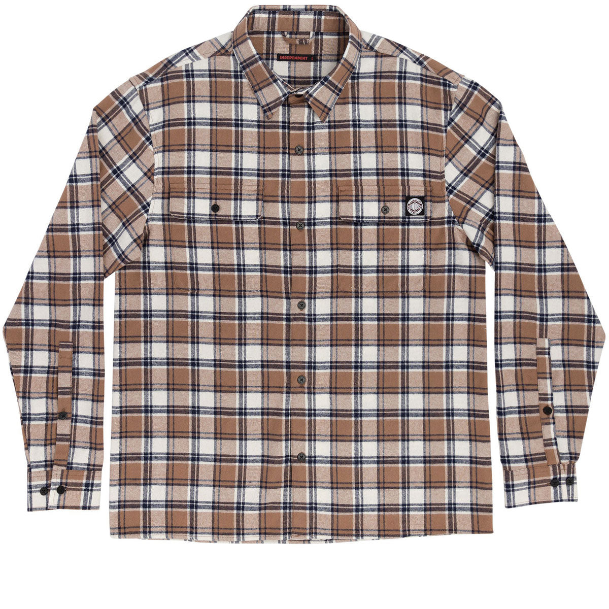 Independent BTG Cress Long Sleeve Flannel Shirt - Ginger Plaid image 1