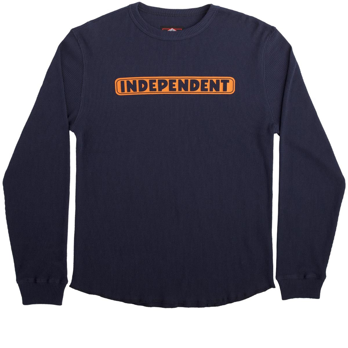 Independent Bar Logo Thermal Long Sleeve Shirt - Navy image 1