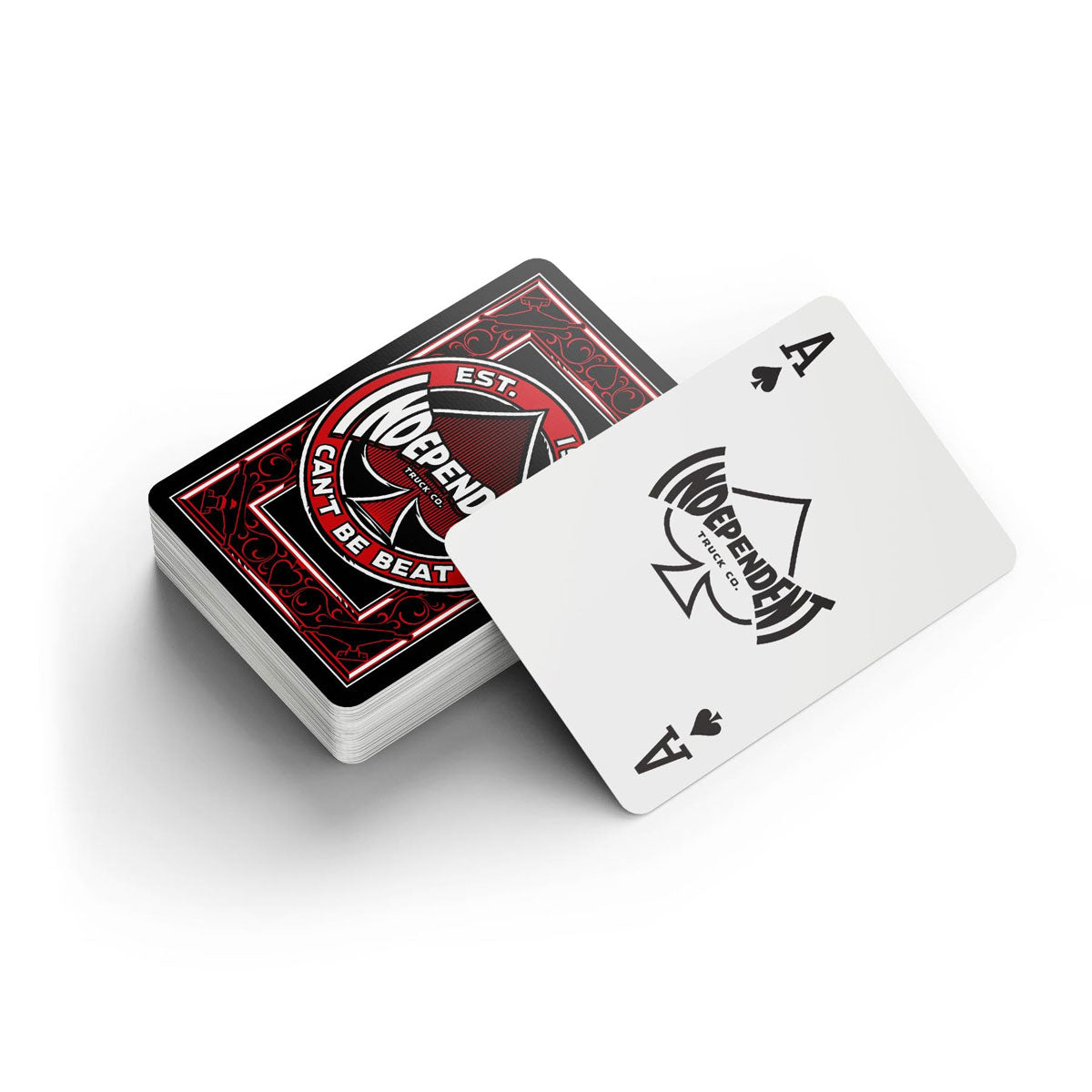 Independent Can't Be Beat Playing Cards - Black/Red image 1