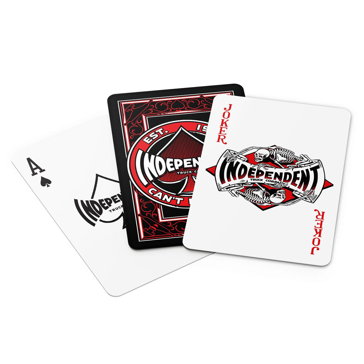 Independent Can't Be Beat Playing Cards - Black/Red image 3