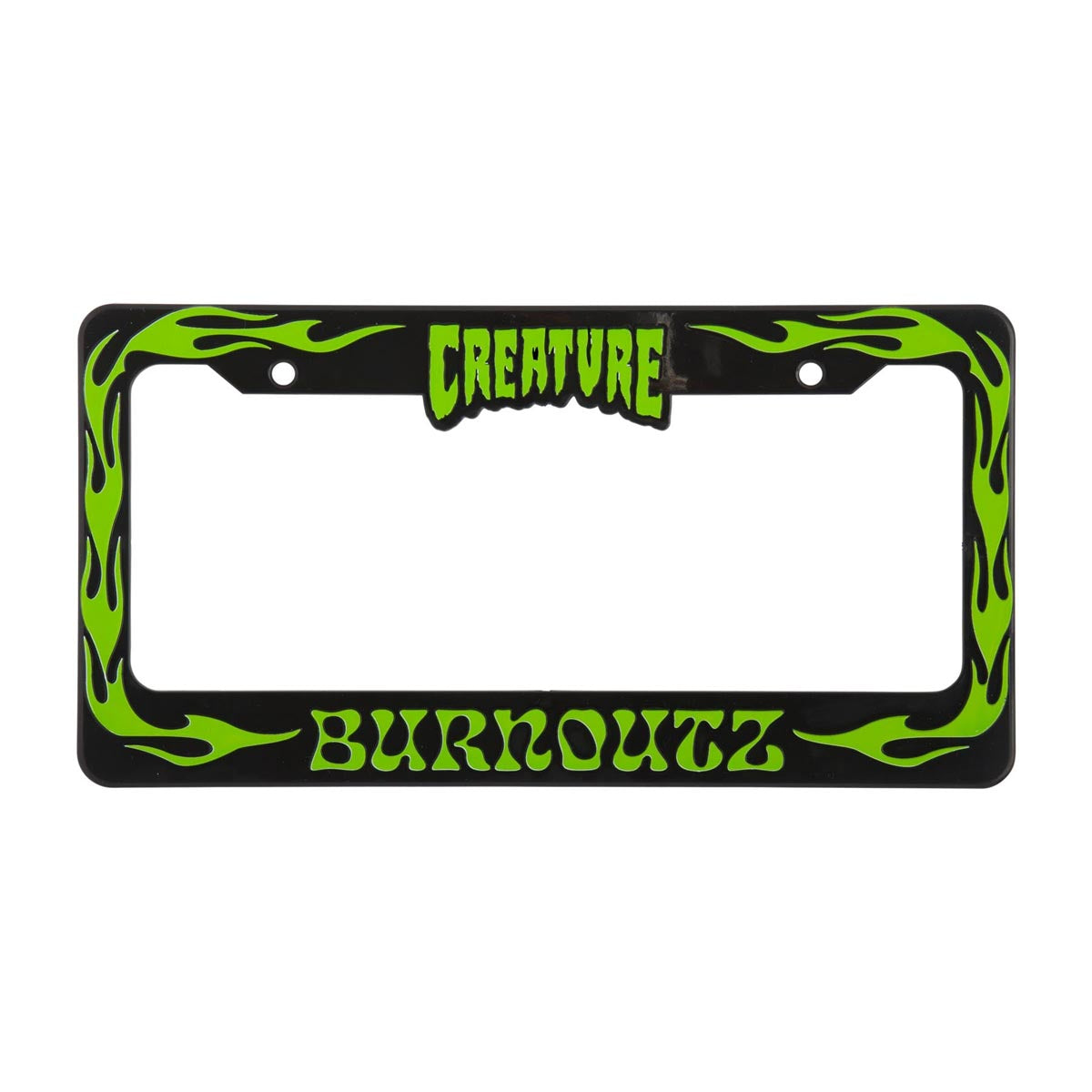 Creature Burnoutz License Plate Frame - Black/Green image 1