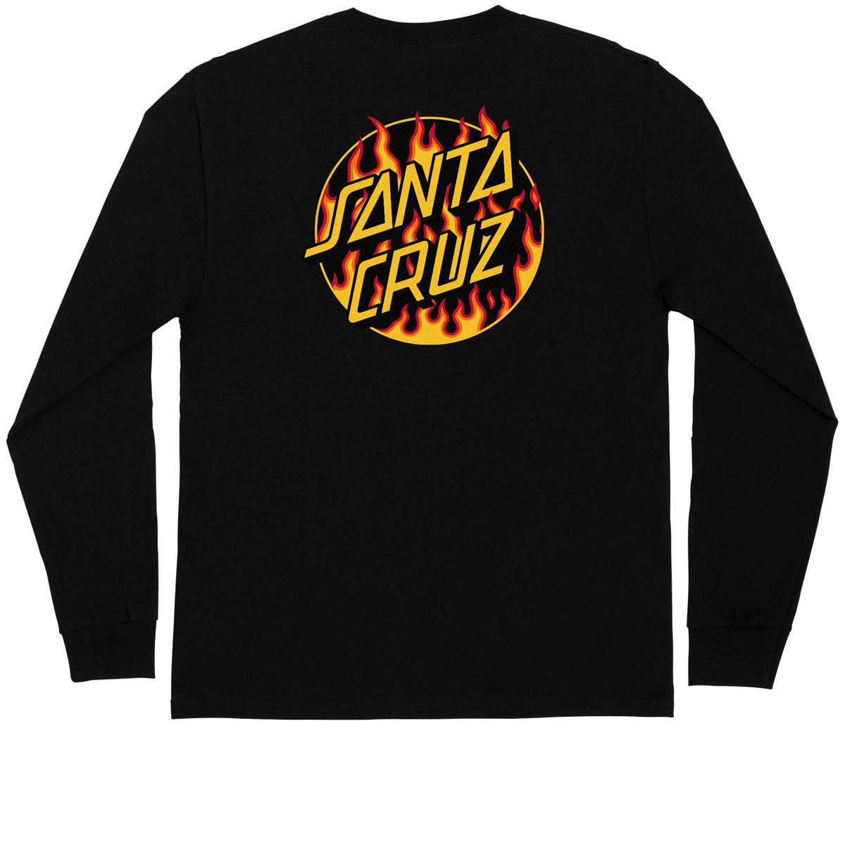 Santa Cruz x Thrasher Flame Dot Long Sleeve T-Shirt - Black image 1