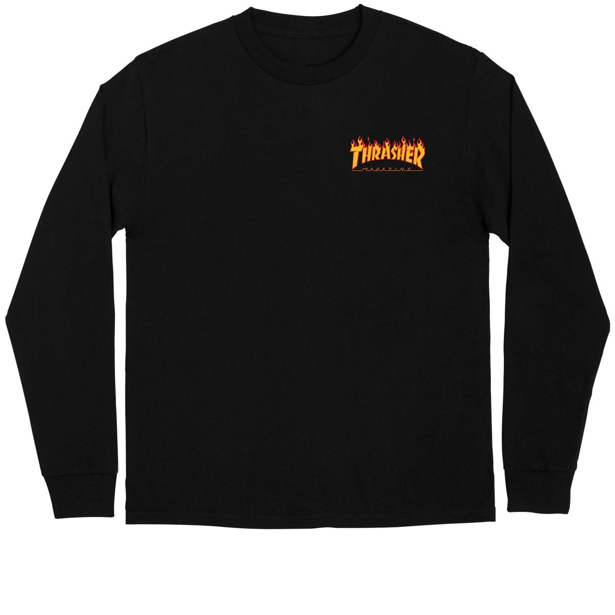 Santa Cruz x Thrasher Flame Dot Long Sleeve T-Shirt - Black image 2