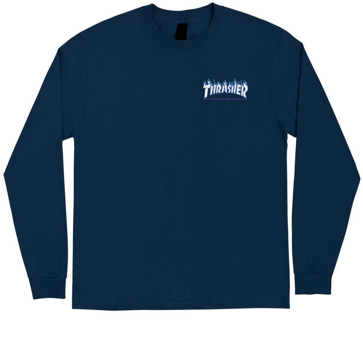 Santa Cruz x Thrasher Flame Dot Long Sleeve T-Shirt - Navy image 2