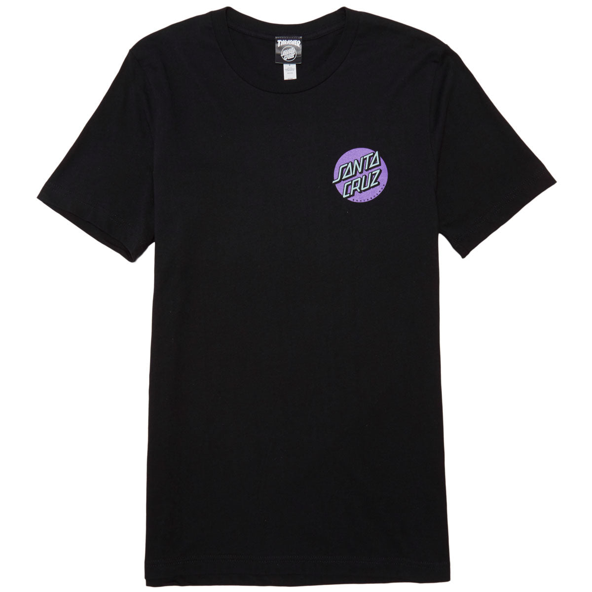 Santa Cruz x Thrasher Womens Diamond Dot Boyfriend T-Shirt - Black image 2