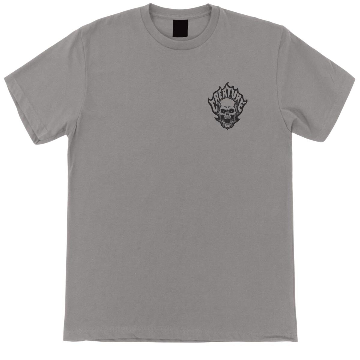 Creature Bonehead Flame T-Shirt - Medium Grey image 2