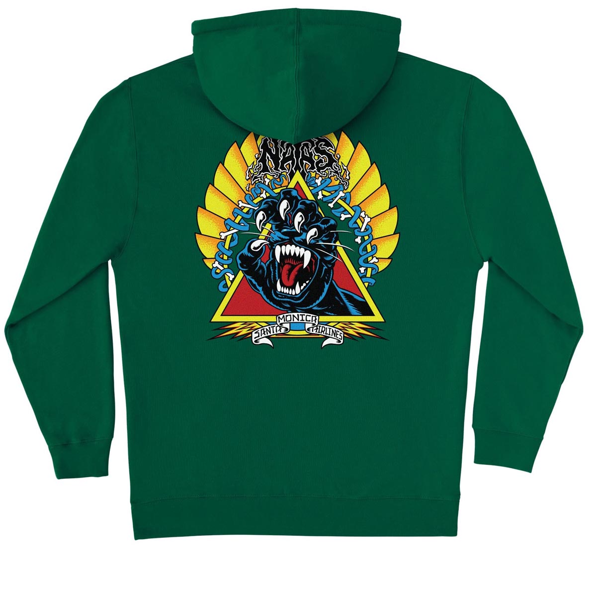 Santa Cruz Natas Screaming Panther Hoodie - Dark Green image 1