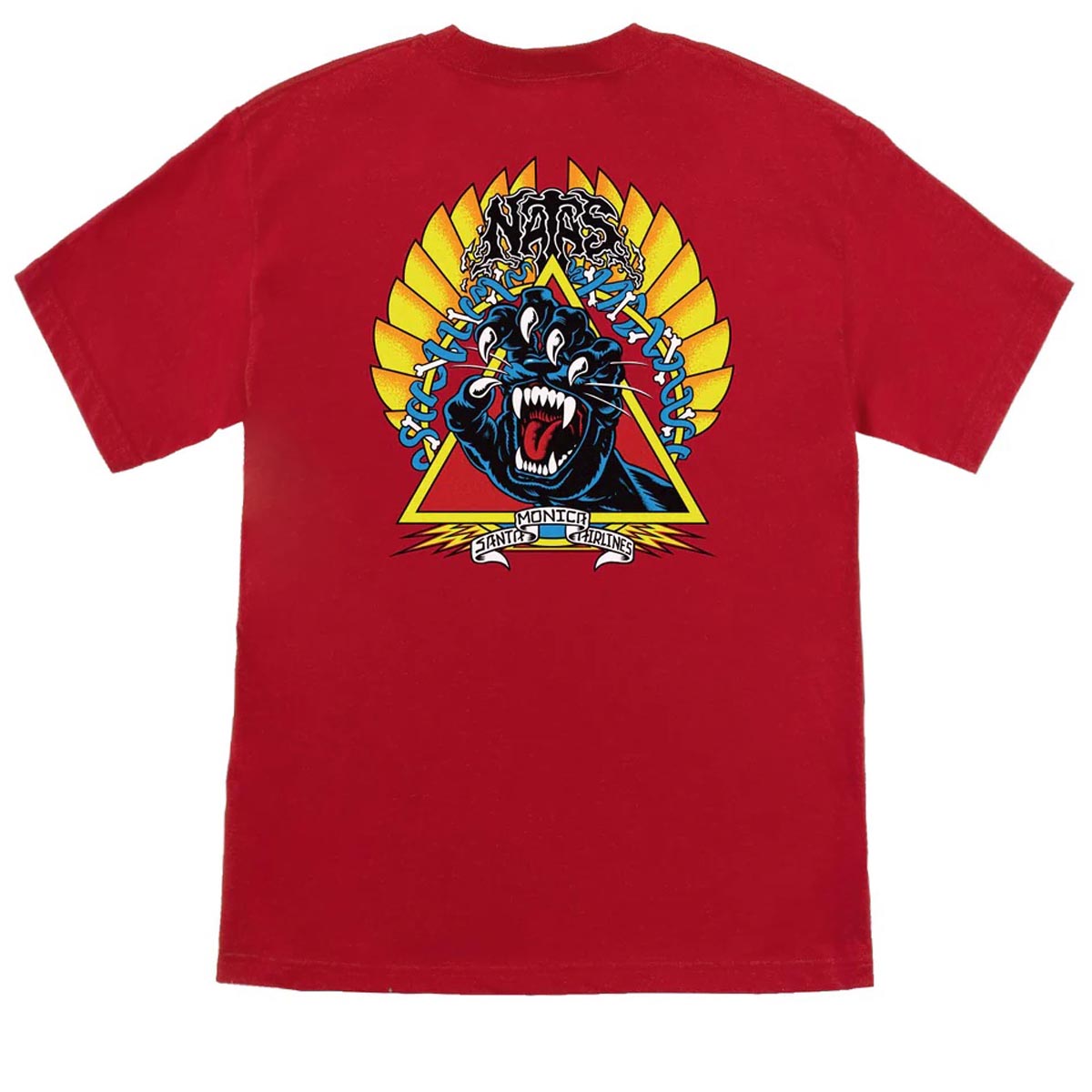 Santa Cruz Natas Screaming Panther T-Shirt - Red image 1