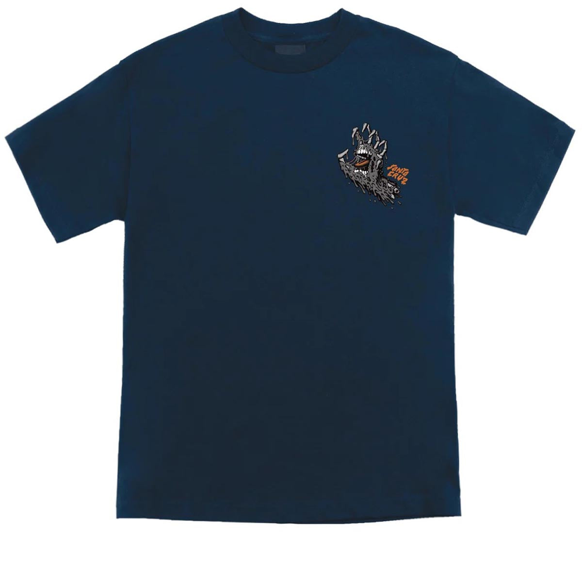 Santa Cruz Melting Hand Premium T-Shirt - Eco Navy image 2