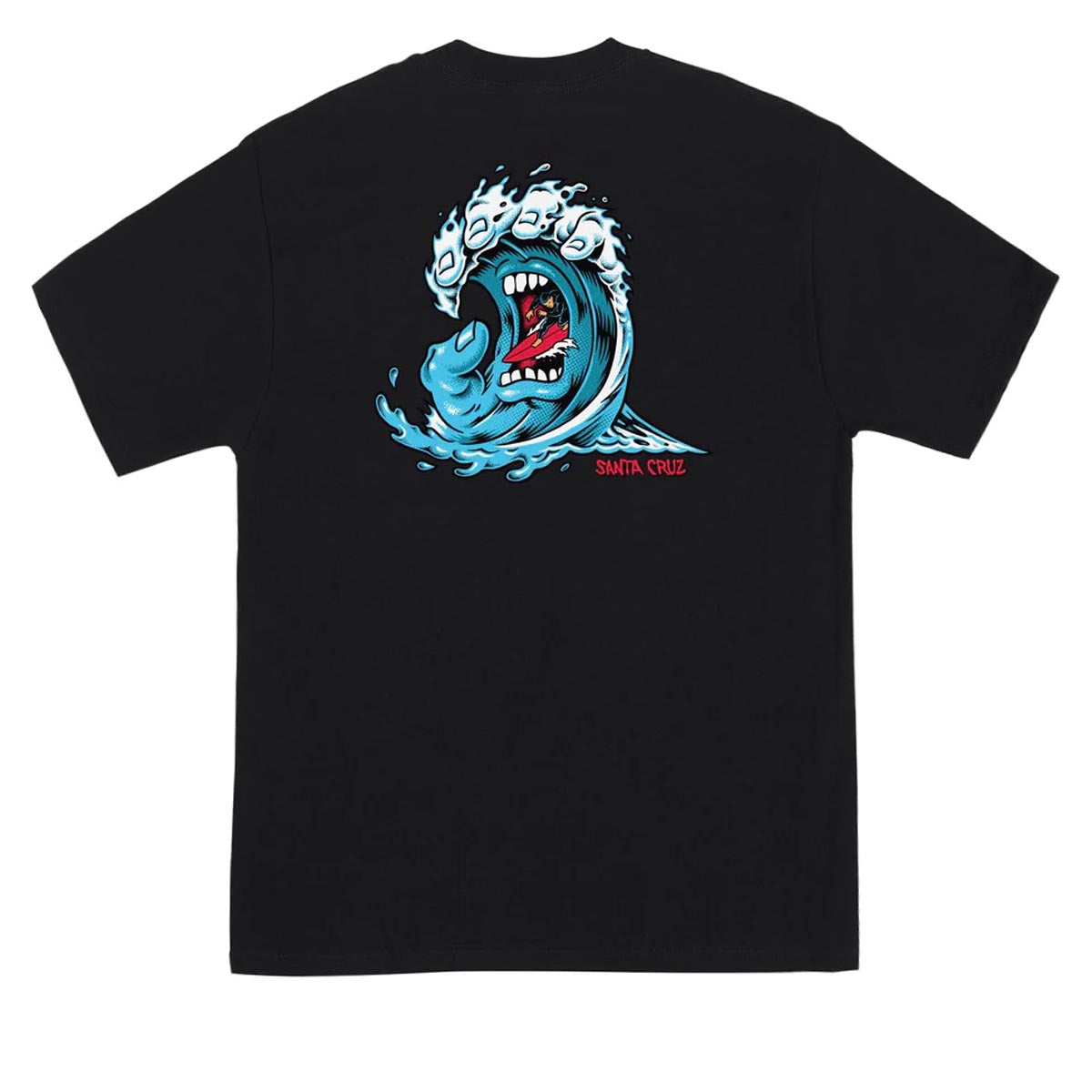 Santa Cruz Screaming Wave T-Shirt - Black image 1