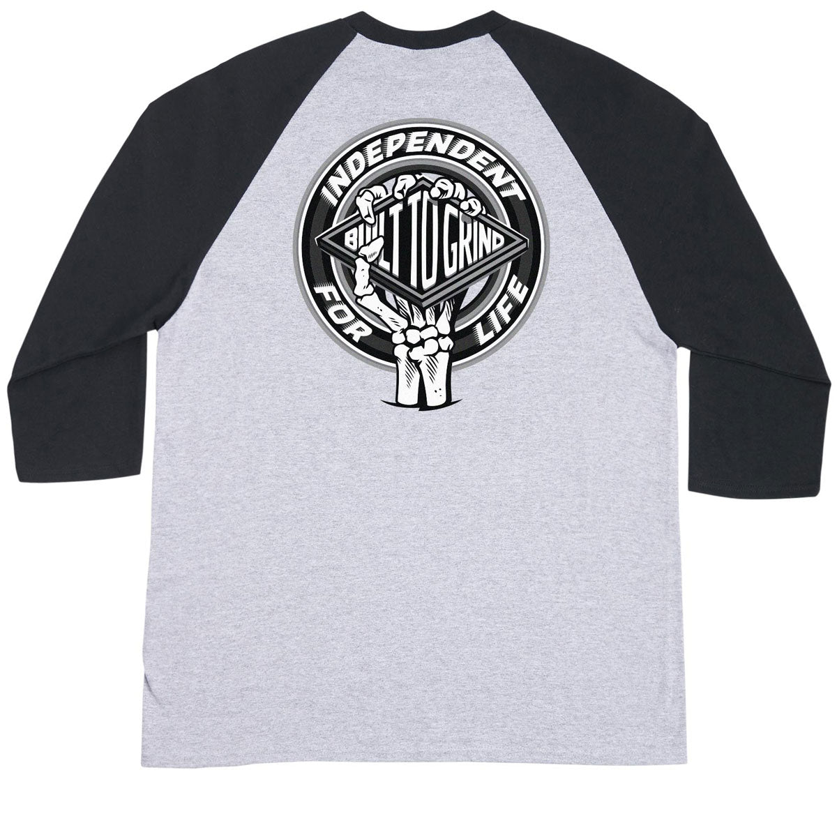 Independent For Life Clutch 3/4 Sleeve T-Shirt - Sport Grey/Black image 1