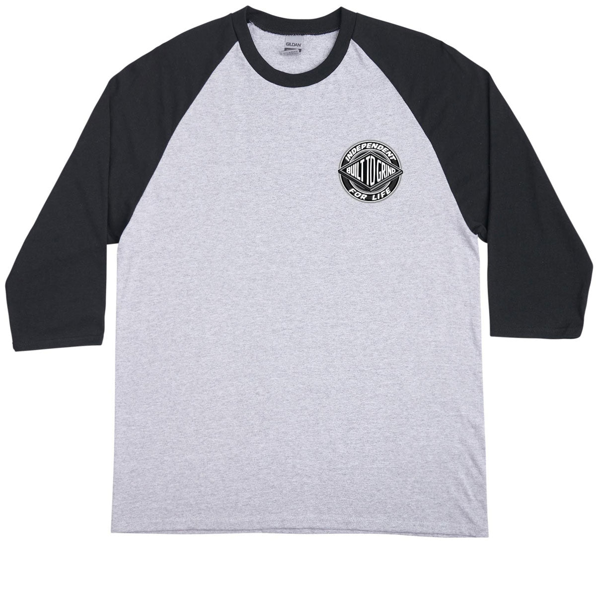 Independent For Life Clutch 3/4 Sleeve T-Shirt - Sport Grey/Black image 2