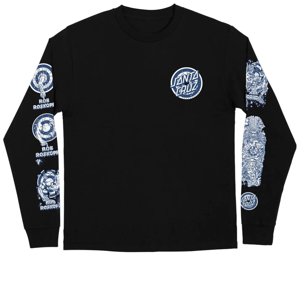 Santa Cruz Rob Evolution Long Sleeve T-Shirt - Black/Blue image 1